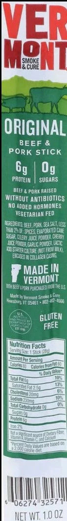 Cured Original Beef & Pork Sticks (24 Pack)