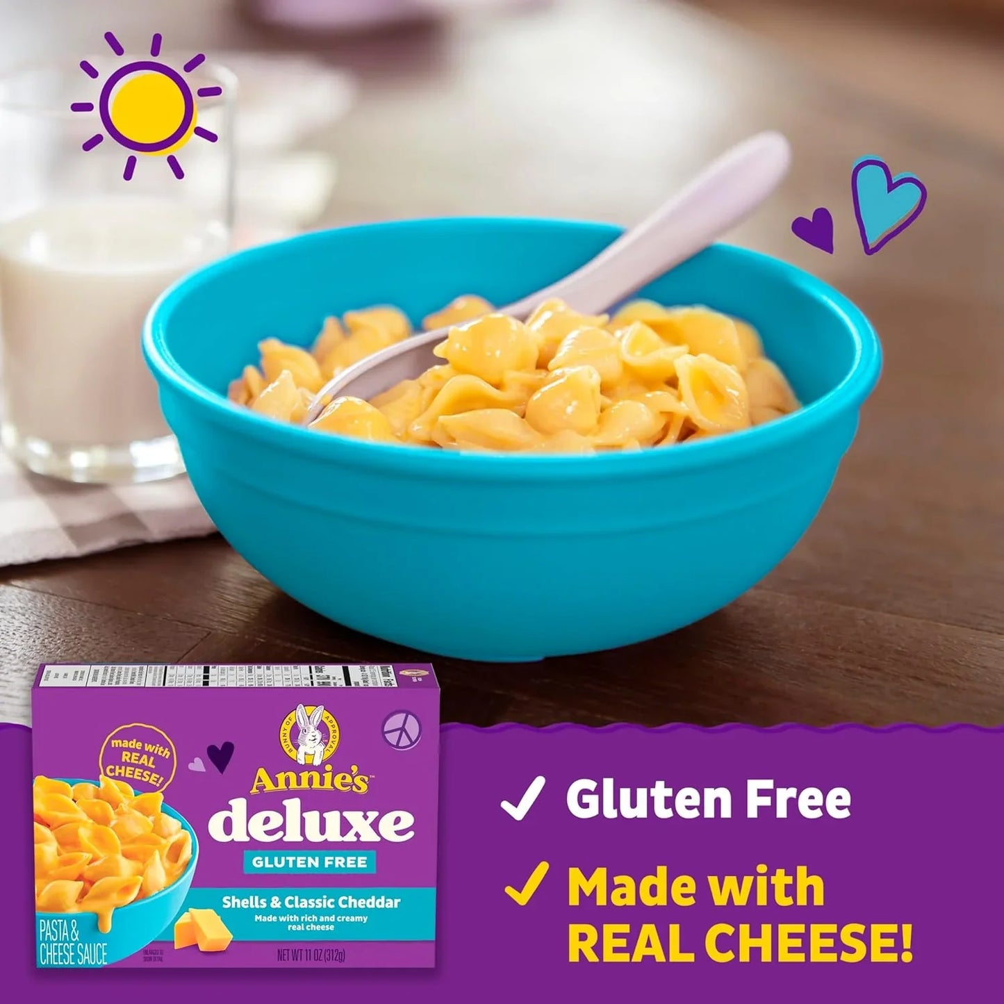 Gluten Free Creamy Rice Pasta Shells & Cheese Sauce