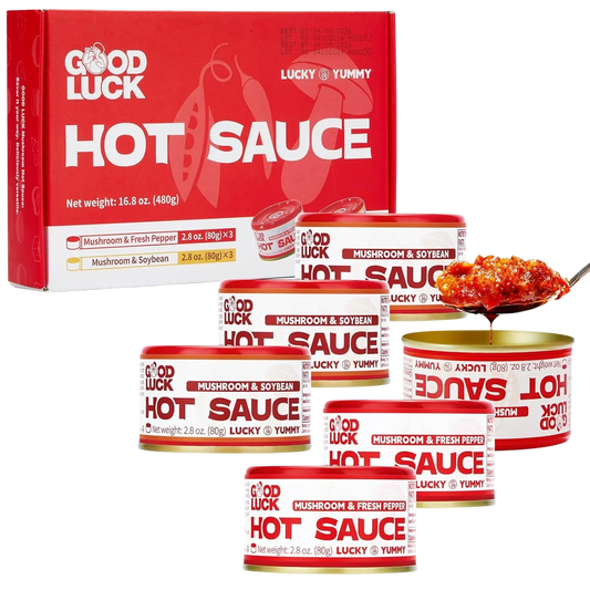 Fresh Pepper Mushroom and Soybean Hot Sauce (6 Pack)