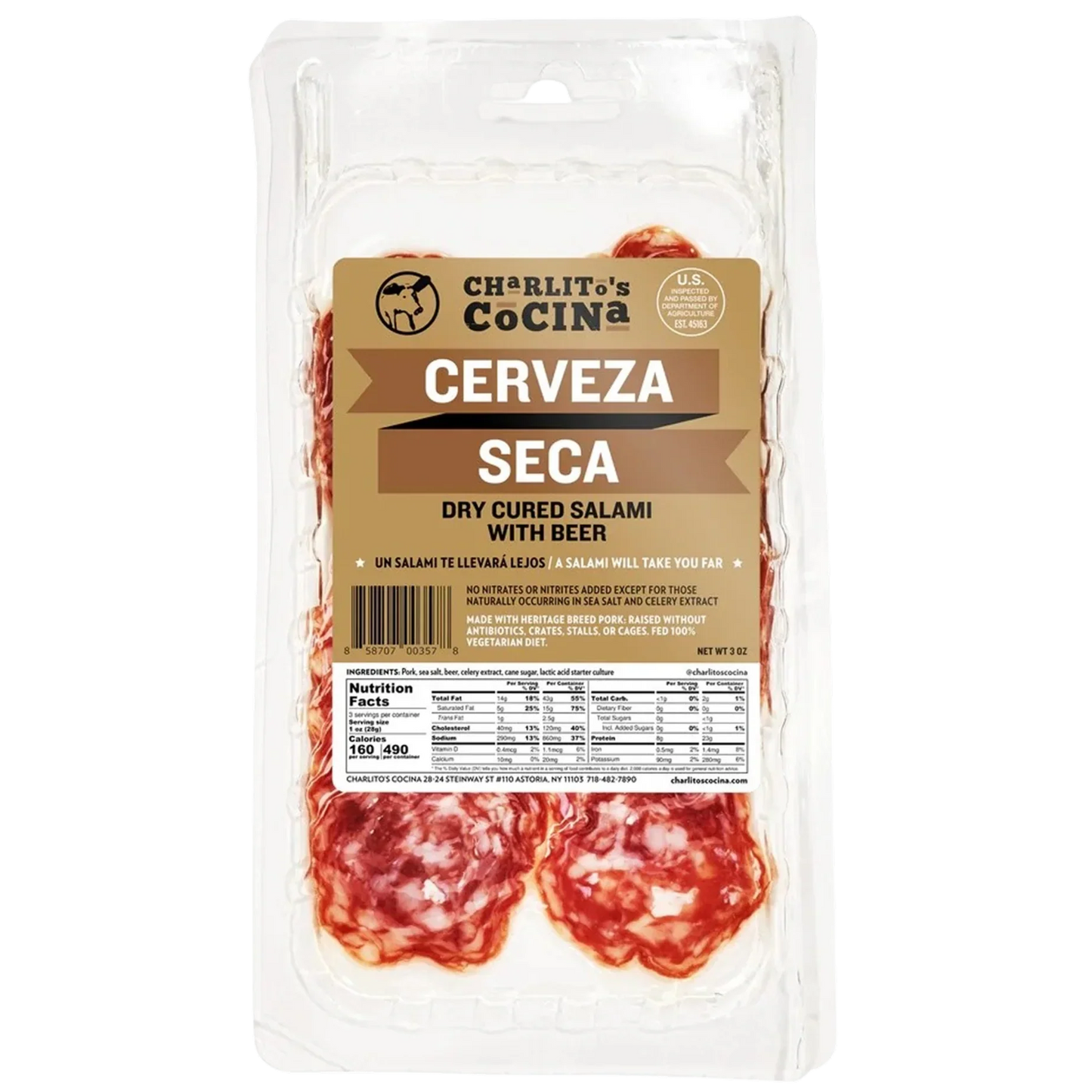 Cerveza Seca Dry Cured Beer Salami