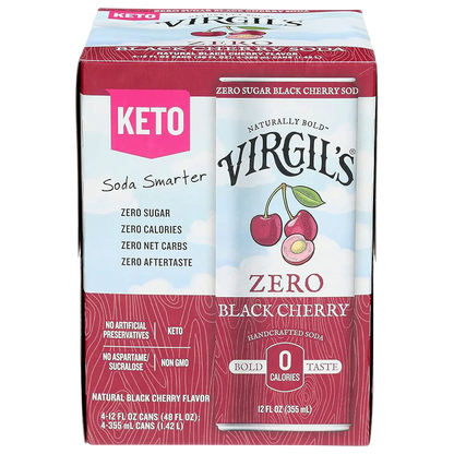 Zero Sugar Black Cherry Soda (4 Pack)