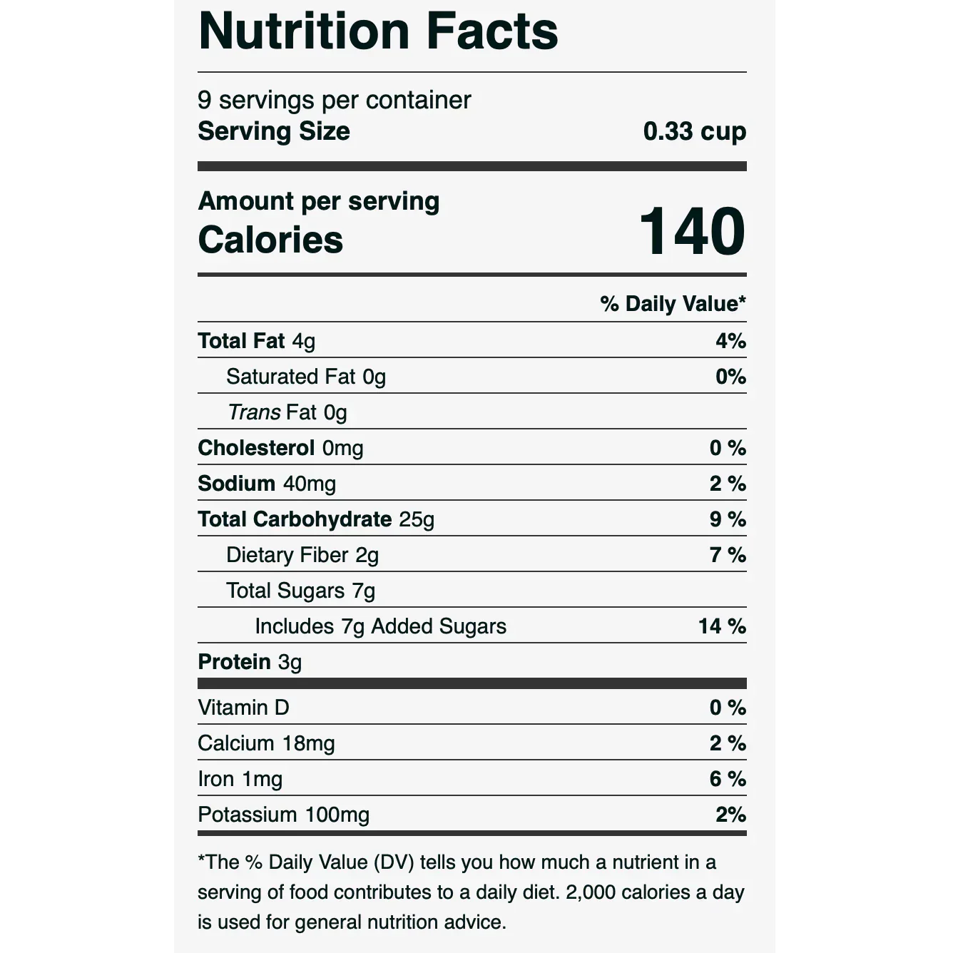 Organic Sprouted Cinnamon Flax Granola