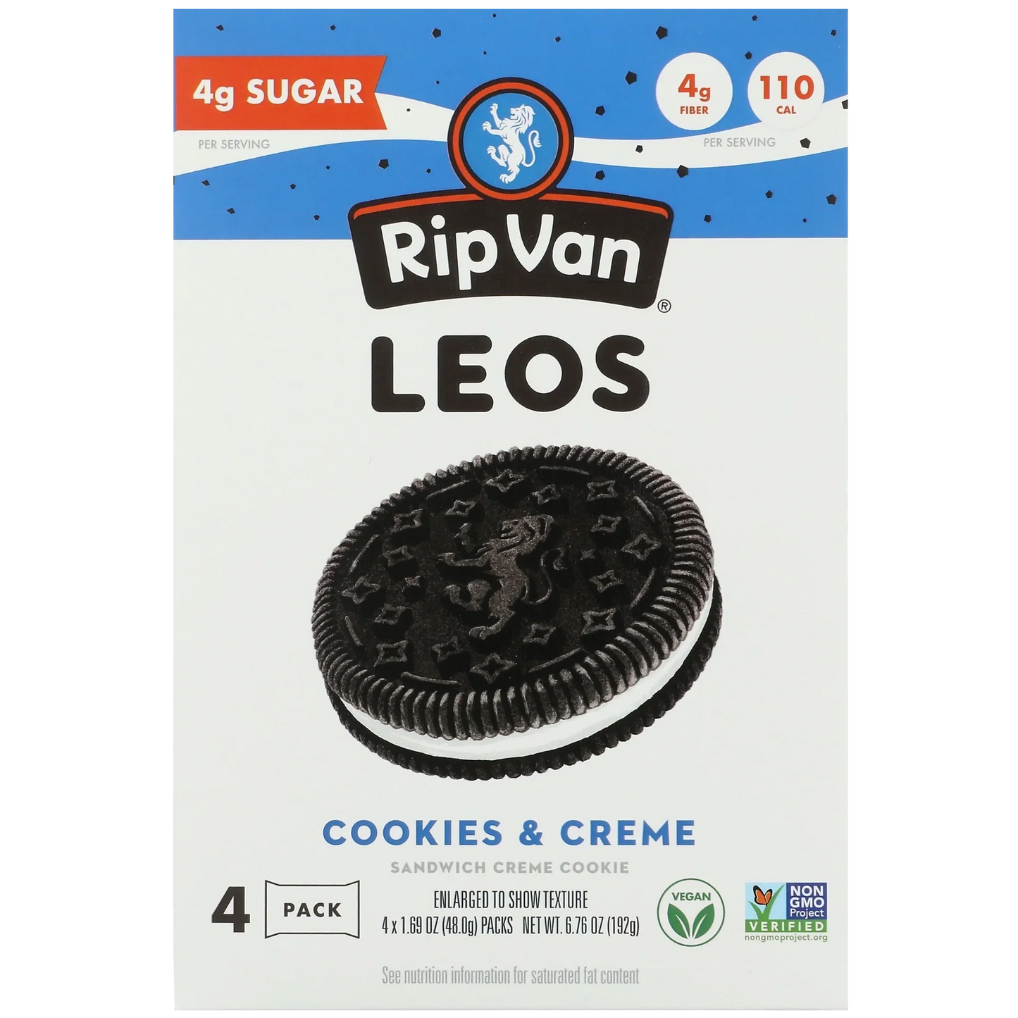 Leo's Cookies & Creme Sandwich Cookies (4 CT)