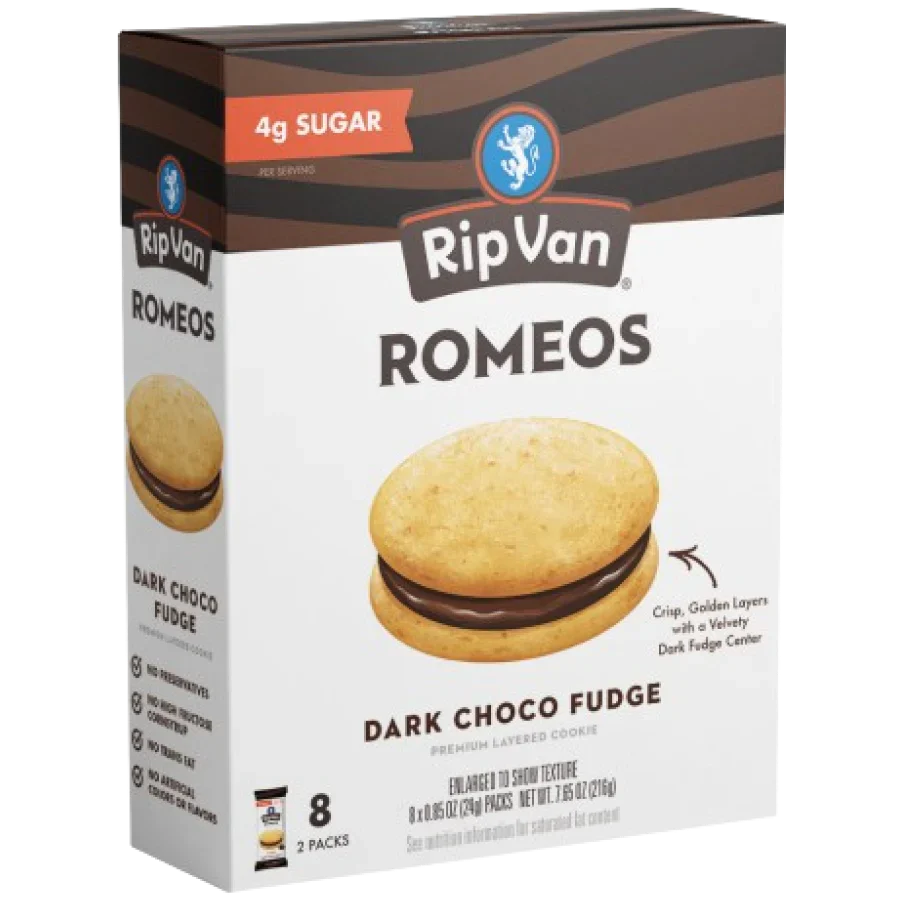 Romeos Dark Choco Fudge Cookies (8 CT)
