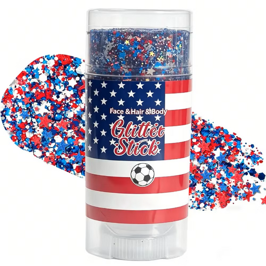 4th of July Glitter Stick – Red, White, Blue Body And Hair Sparkle for Independence Day