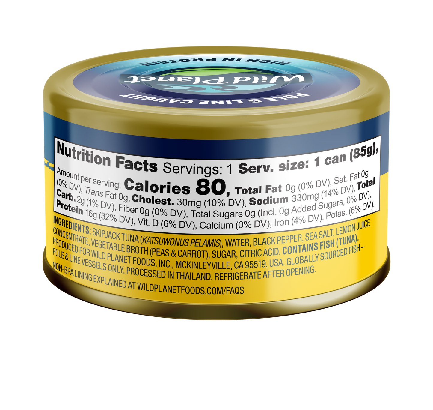 Premium Skipjack Wild Light Tuna with Lemon & Pepper