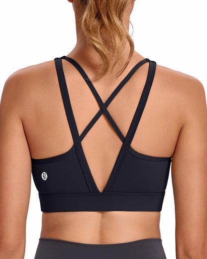 RUNNING GIRL® Medium-High Support Crisscross Back 2-in-1 Versatile Sports Bra