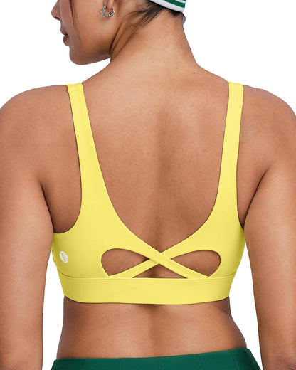 RUNNING GIRL® Medium-High Support Crisscross Back Molded Cup Sports Bra