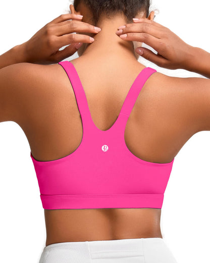 RUNNING GIRL® High-Impact Crisscross Back Sports Bra with Removable Pads