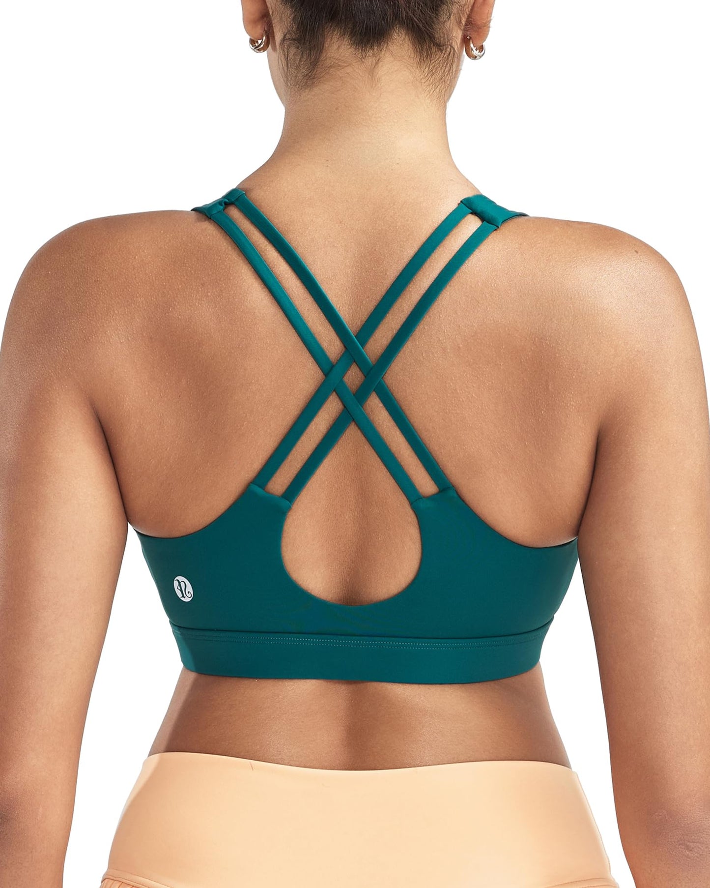 RUNNING GIRL® Medium-High Support Crisscross Back Sports Bra with Sewn-in Molded Cups