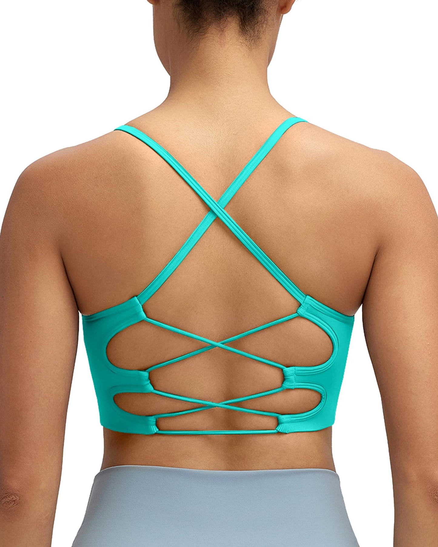 RUNNING GIRL® Sexy Criss-Cross Back Yoga Bra | Seamless Medium-Support Sports Bra