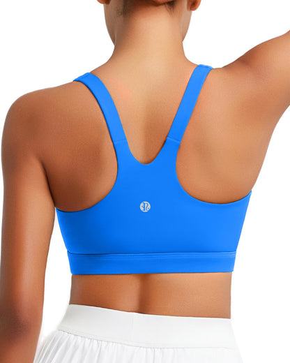 RUNNING GIRL® High-Impact Crisscross Back Sports Bra with Removable Pads
