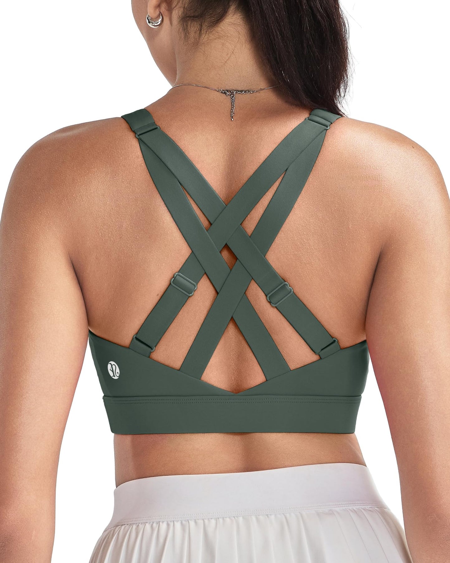 RUNNING GIRL® High-Impact Racerback Tank Sports Bra | Adjustable Straps & Fixed Cups