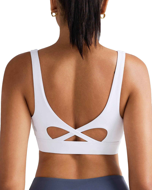 RUNNING GIRL® Medium-High Support Crisscross Back Molded Cup Sports Bra