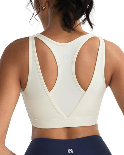 RUNNING GIRL® High-Support Racerback Tank Style Sports Bra | Fixed Molded Cups