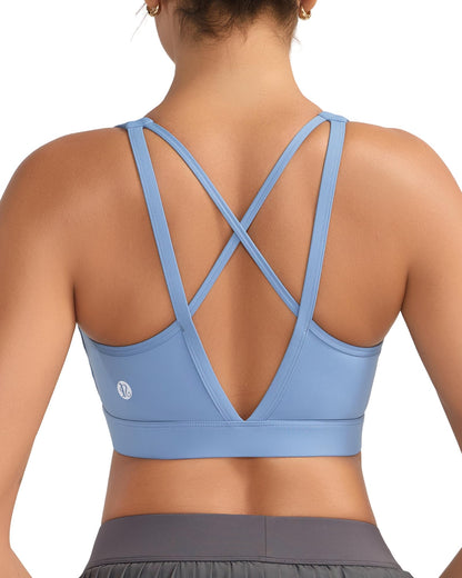 RUNNING GIRL® Medium-High Support Crisscross Back 2-in-1 Versatile Sports Bra