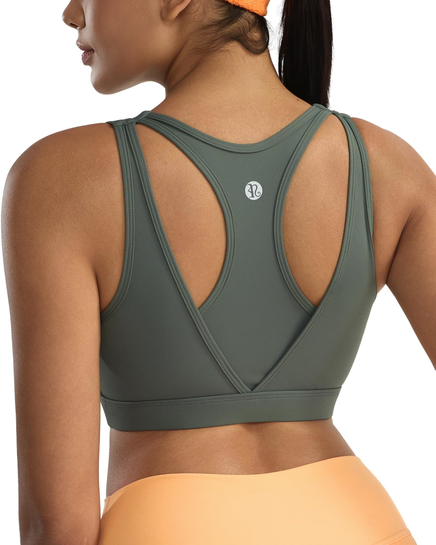 RUNNING GIRL® High-Support Racerback Tank Style Sports Bra | Fixed Molded Cups