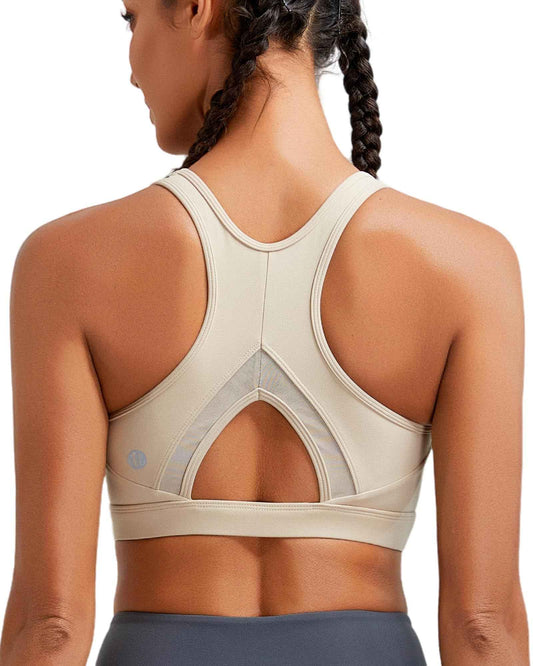 RUNNING GIRL® High-Impact Racerback Sports Bra | Molded Cup High Support Bra for Women