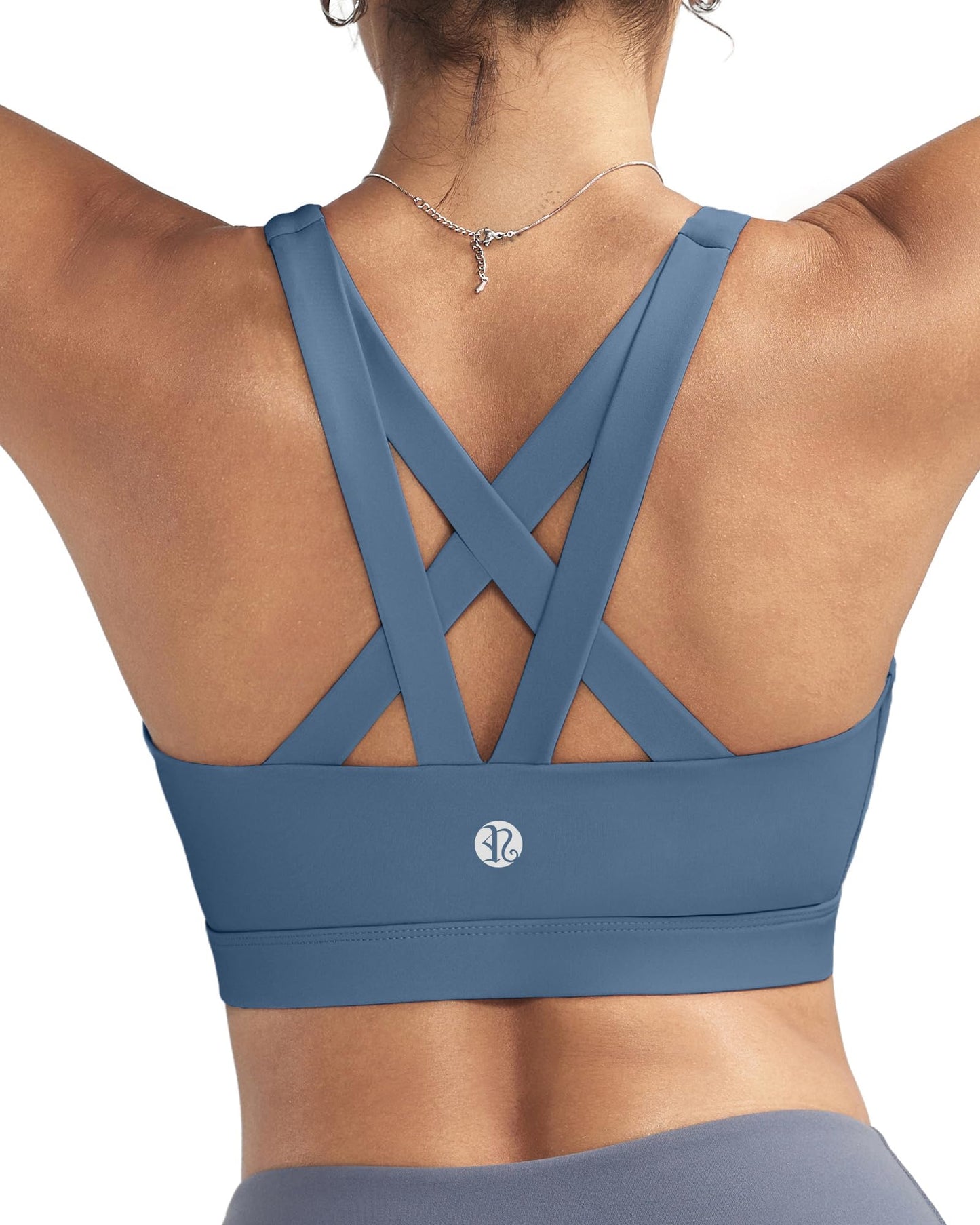 RUNNING GIRL® Sexy Criss-Cross Back Sports Bra | Medium-Support Yoga Bra with Removable Pads