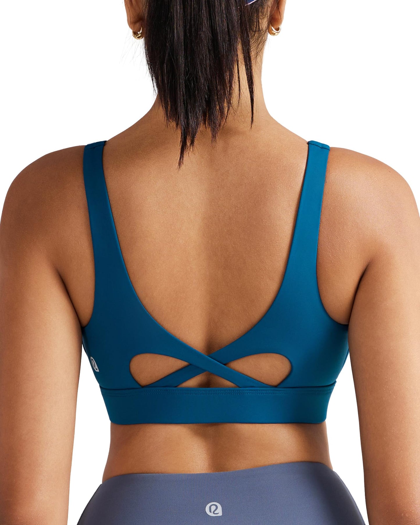 RUNNING GIRL® Medium-High Support Crisscross Back Molded Cup Sports Bra