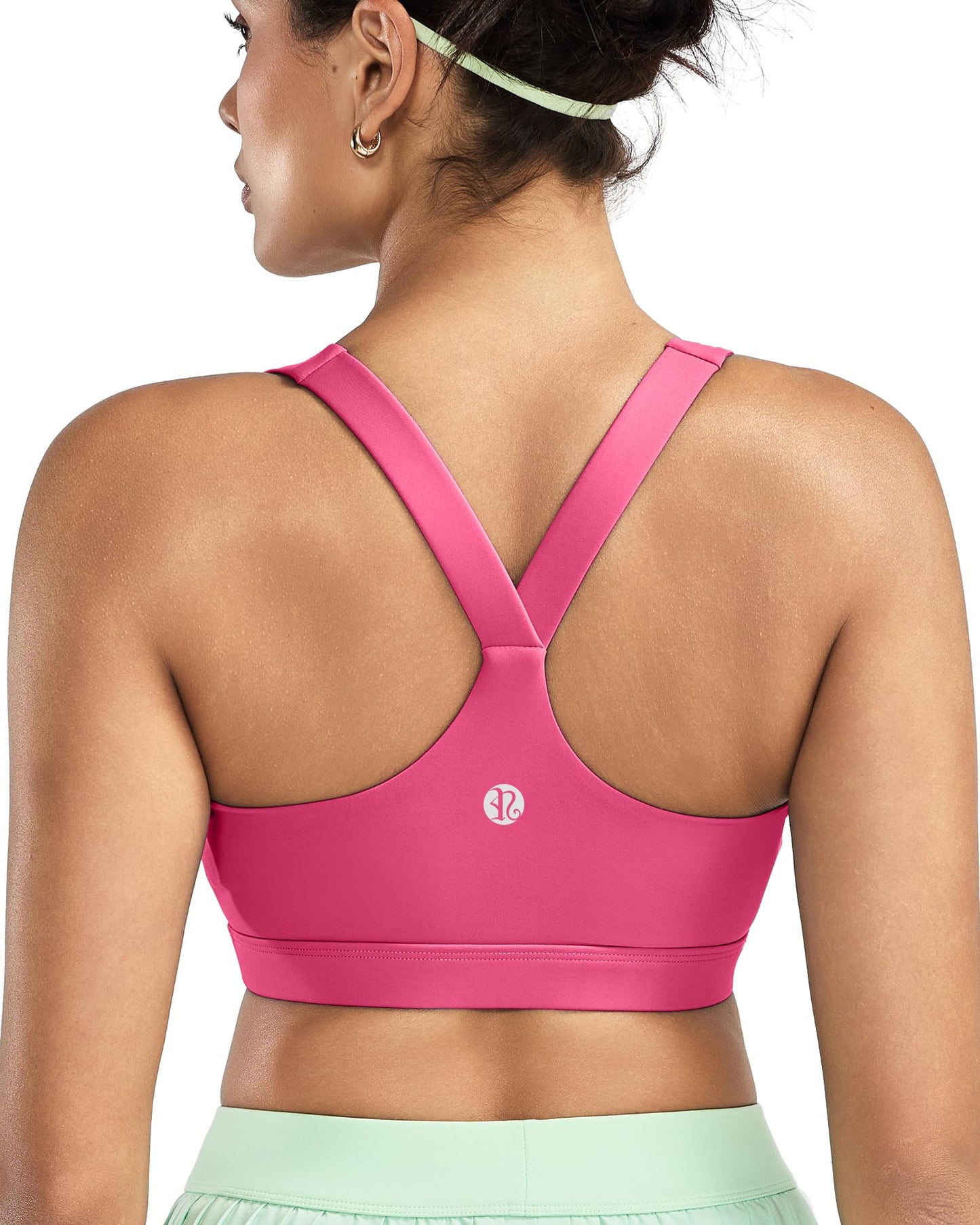 RUNNING GIRL® High-Impact Racerback Sports Bra | Fixed Molded Cups for Larger Busts