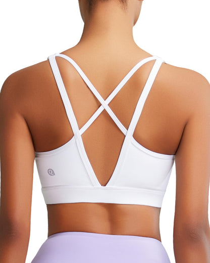 RUNNING GIRL® Medium-High Support Crisscross Back 2-in-1 Versatile Sports Bra