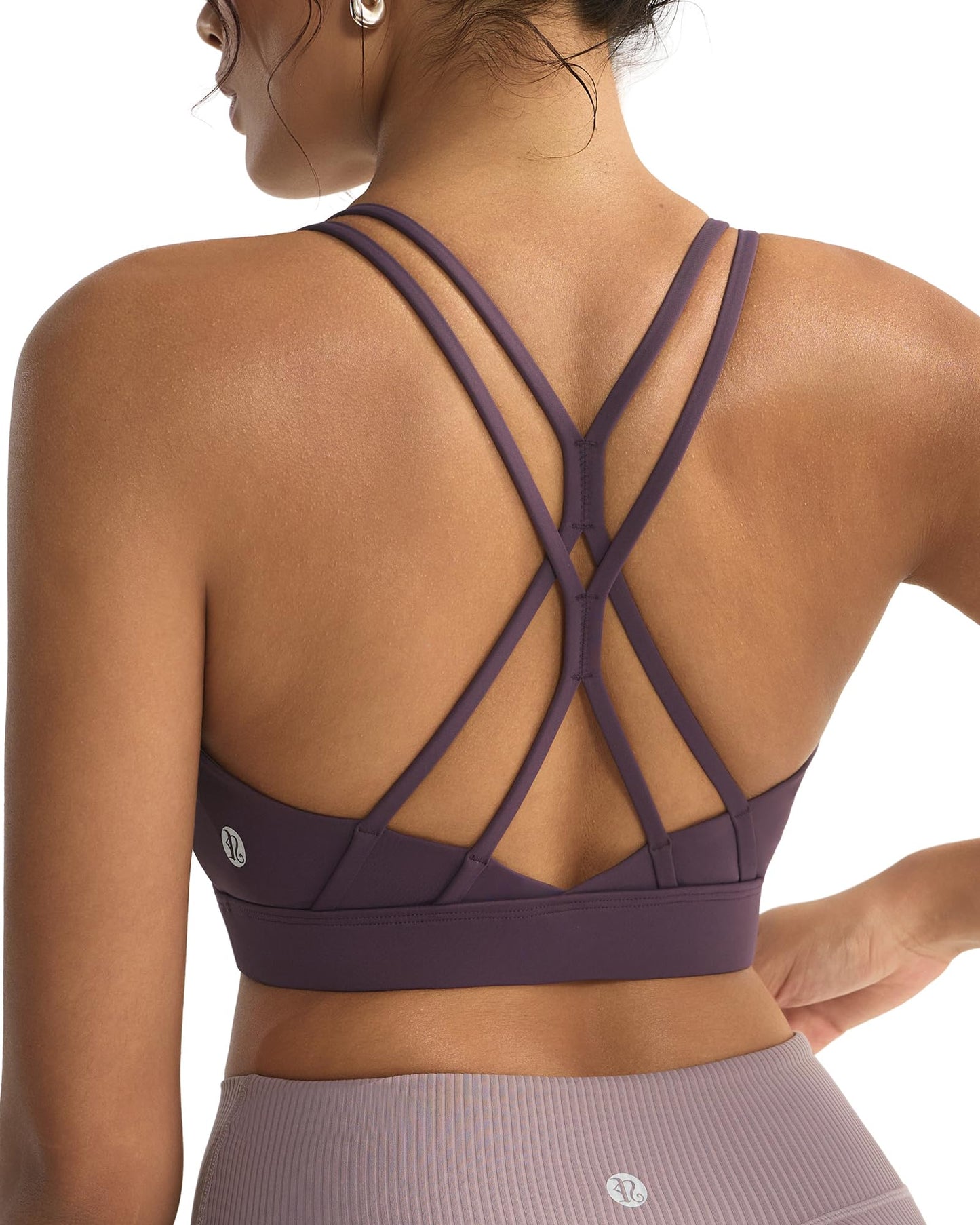 RUNNING GIRL® Strappy Criss-Cross Yoga Bra | Removable Cups & Medium Support Sculpting Bra