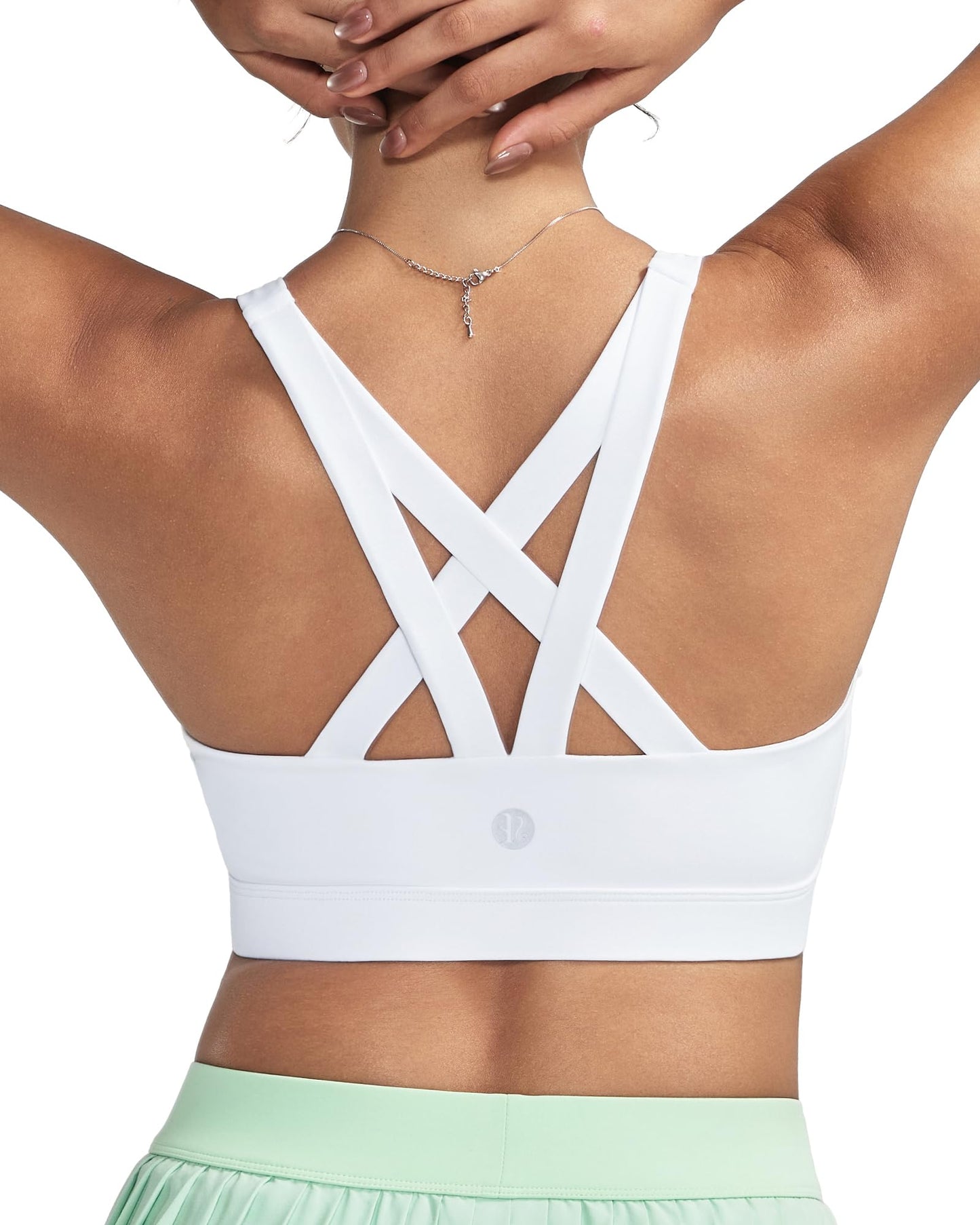 RUNNING GIRL® Sexy Criss-Cross Back Sports Bra | Medium-Support Yoga Bra with Removable Pads