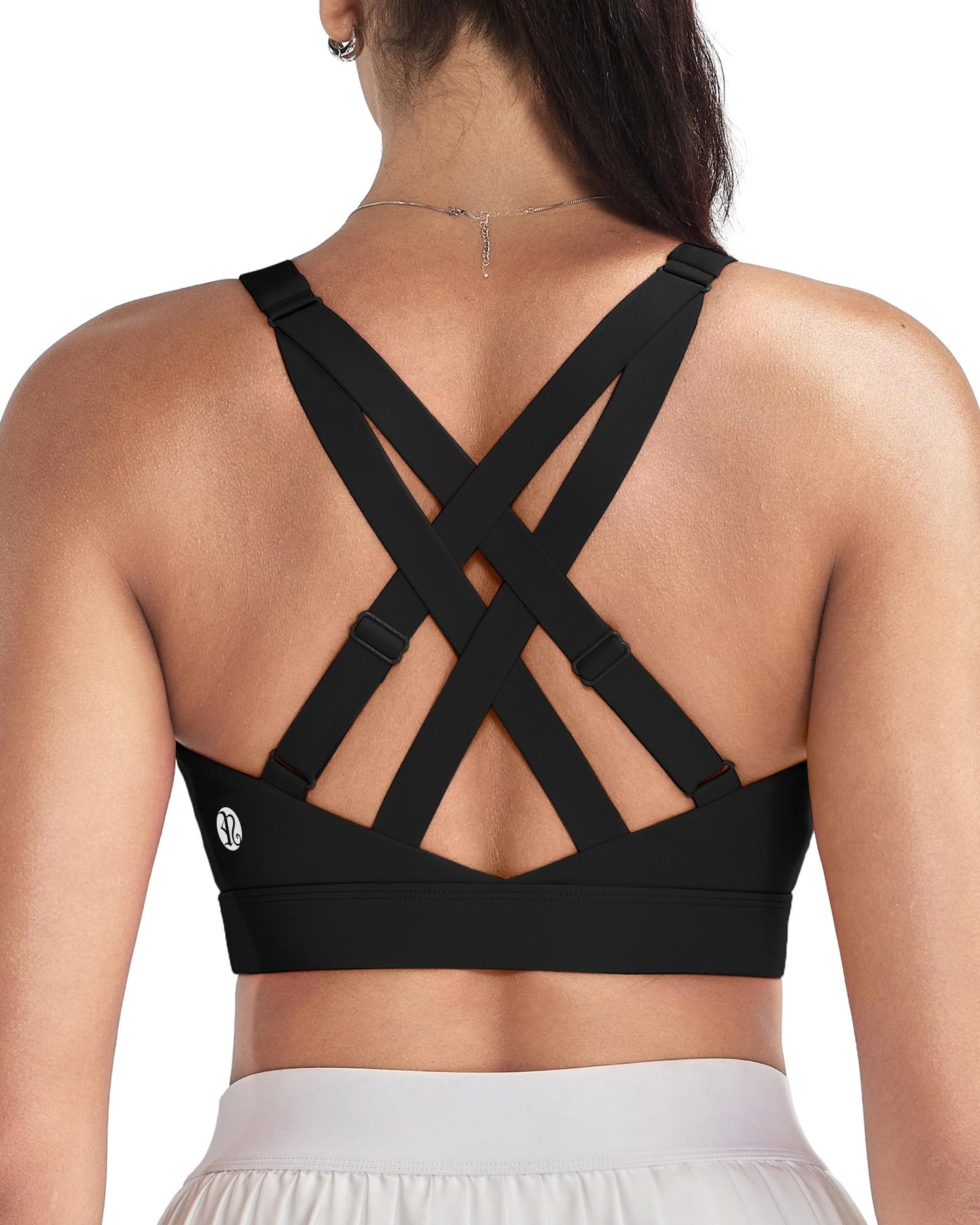 RUNNING GIRL® High-Impact Racerback Tank Sports Bra | Adjustable Straps & Fixed Cups