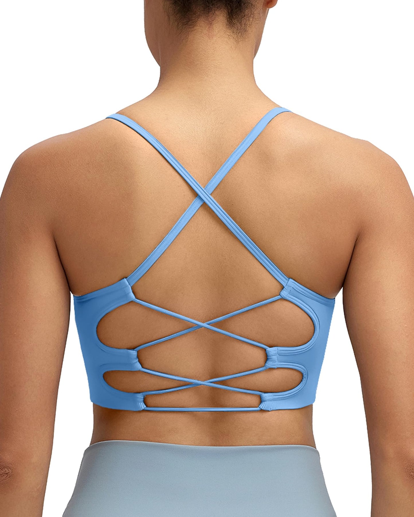 RUNNING GIRL® Sexy Criss-Cross Back Yoga Bra | Seamless Medium-Support Sports Bra