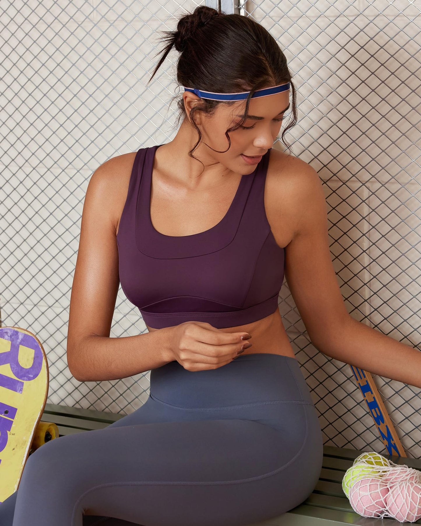 RUNNING GIRL® High-Support Racerback Tank Style Sports Bra | Fixed Molded Cups