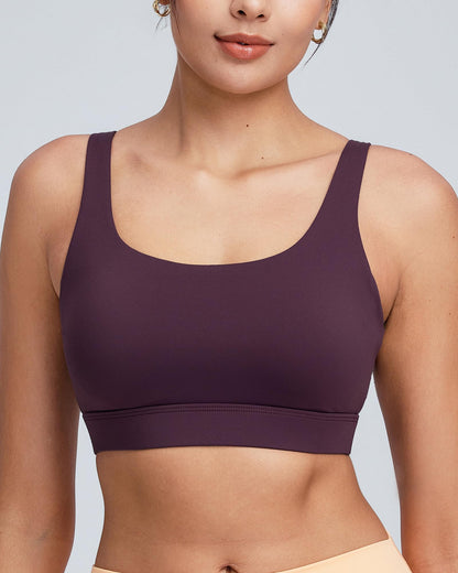 RUNNING GIRL® Medium-High Support Crisscross Back Molded Cup Sports Bra