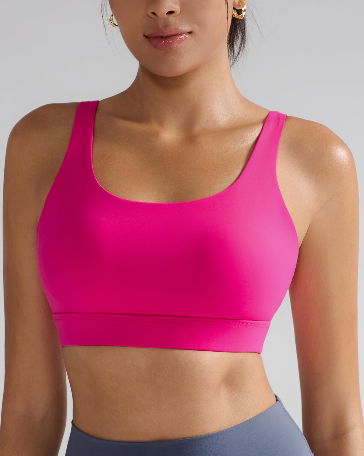 RUNNING GIRL® Medium-High Support Crisscross Back Molded Cup Sports Bra