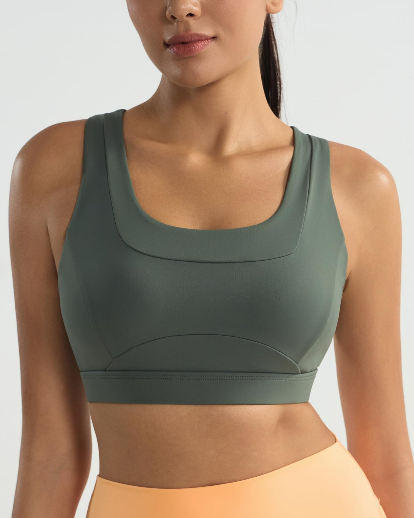 RUNNING GIRL® High-Support Racerback Tank Style Sports Bra | Fixed Molded Cups