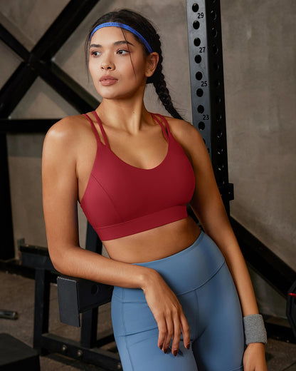RUNNING GIRL® Sexy Crisscross Yoga Bra | Thin Breathable Strappy Back Sports Bra
