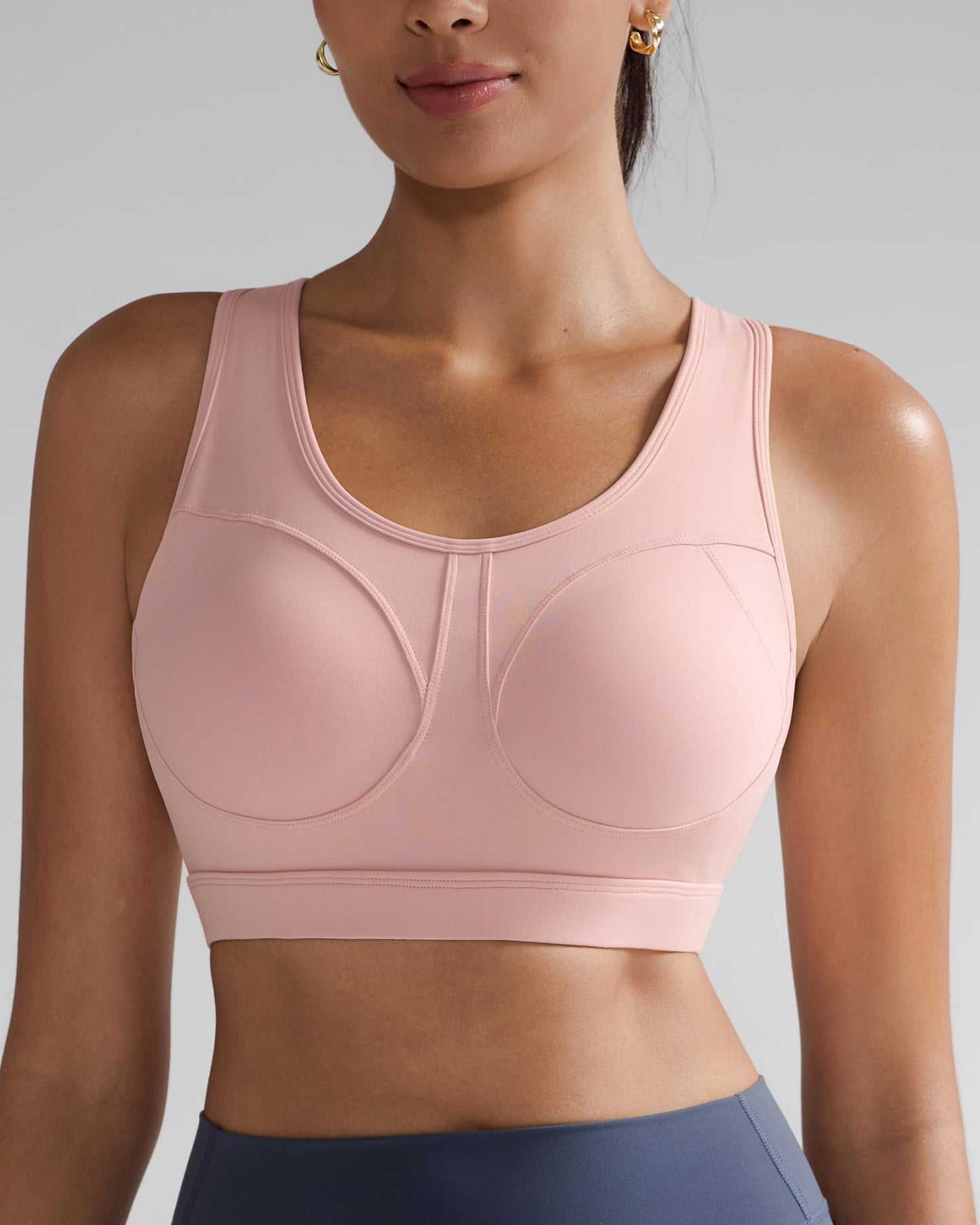 RUNNING GIRL® High-Impact Racerback Sports Bra | Molded Cup High Support Bra for Women