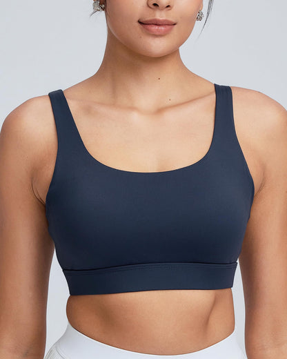 RUNNING GIRL® Medium-High Support Crisscross Back Molded Cup Sports Bra