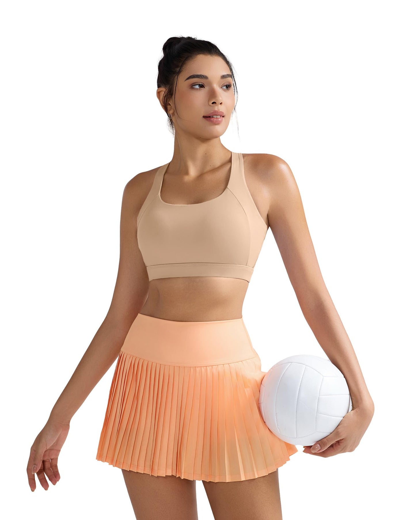 RUNNING GIRL® Women High Impact Sports Bra Crisscross Back Removable Cups