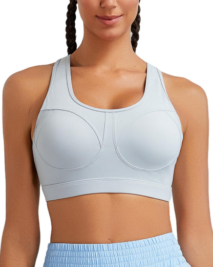 RUNNING GIRL® High-Impact Racerback Sports Bra | Molded Cup High Support Bra for Women