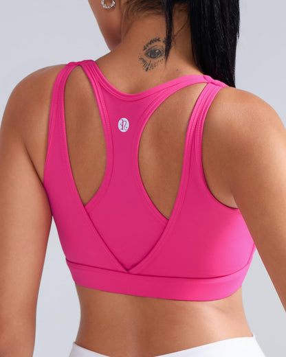 RUNNING GIRL® High-Support Racerback Tank Style Sports Bra | Fixed Molded Cups