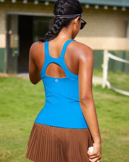 RUNNING GIRL® 2-in-1 Racerback Workout Tank Top | Built-in Bra & Breathable Yoga Top