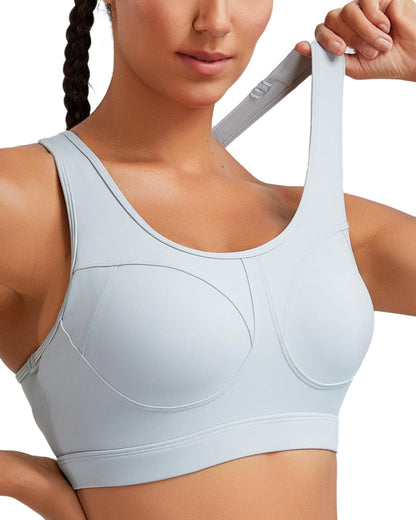 RUNNING GIRL® High-Impact Racerback Sports Bra | Molded Cup High Support Bra for Women