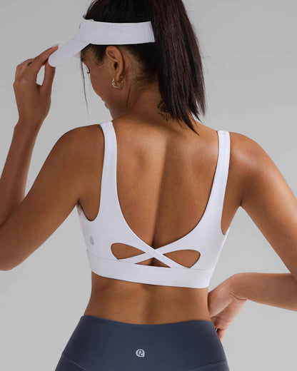 RUNNING GIRL® Medium-High Support Crisscross Back Molded Cup Sports Bra