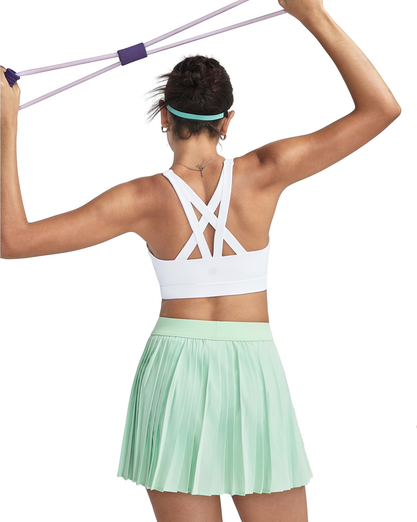 RUNNING GIRL® Sexy Criss-Cross Back Sports Bra | Medium-Support Yoga Bra with Removable Pads