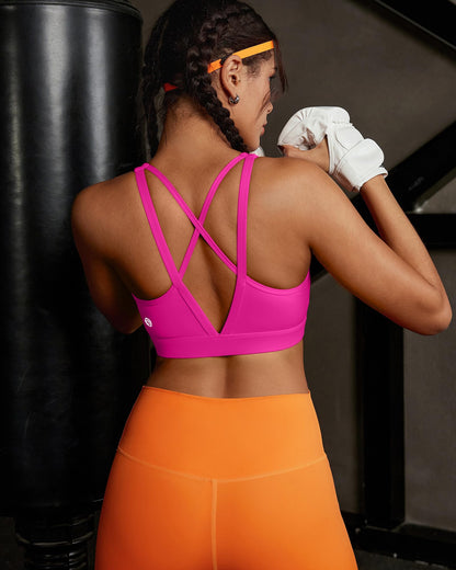 RUNNING GIRL® Medium-High Support Crisscross Back 2-in-1 Versatile Sports Bra