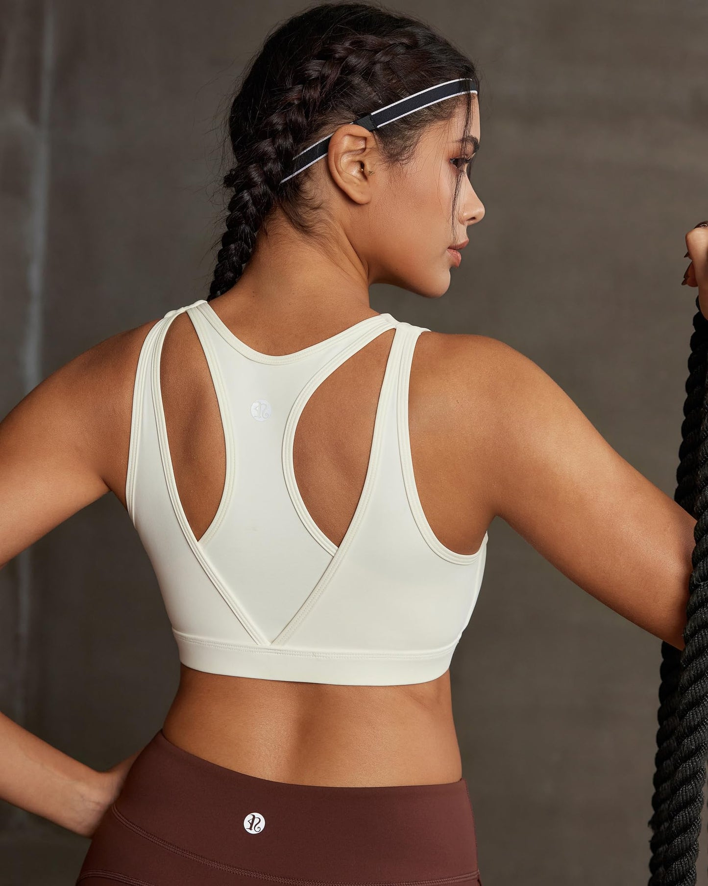 RUNNING GIRL® High-Support Racerback Tank Style Sports Bra | Fixed Molded Cups