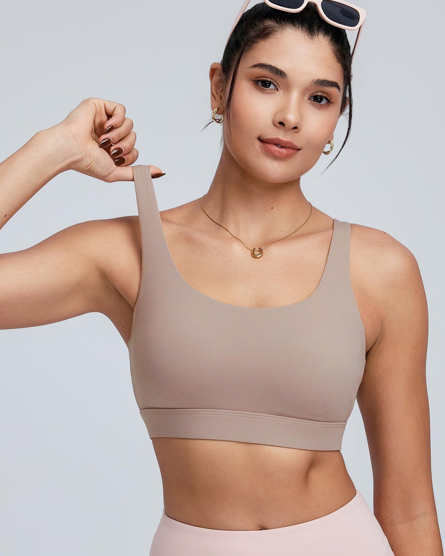 RUNNING GIRL® Medium-High Support Crisscross Back Molded Cup Sports Bra