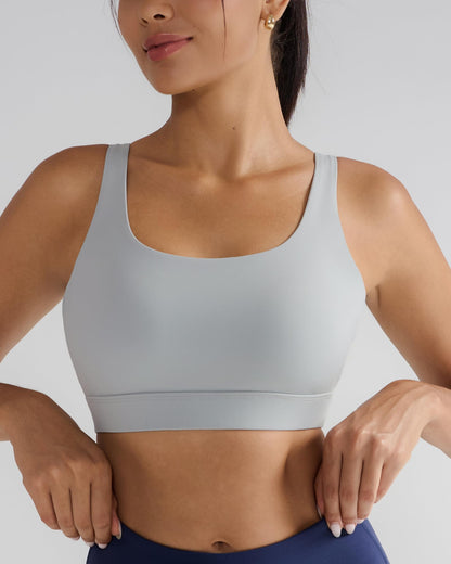 RUNNING GIRL® Medium-High Support Crisscross Back Molded Cup Sports Bra