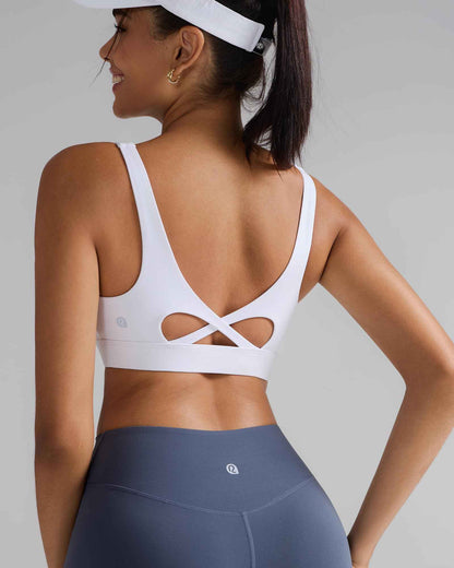 RUNNING GIRL® Medium-High Support Crisscross Back Molded Cup Sports Bra