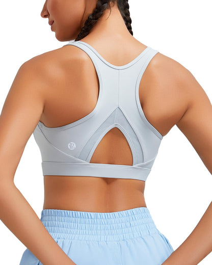 RUNNING GIRL® High-Impact Racerback Sports Bra | Molded Cup High Support Bra for Women
